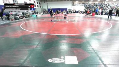 103 lbs Champ. Round 2 - Mackenzie Gilbert, Waldorf University vs Cydni Buchanan, Unattached