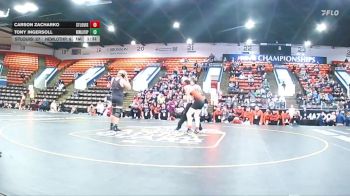 215 lbs Quarterfinals (8 Team) - Carson Zacharko, St Louis vs Tony Ingersoll, New Lothrop