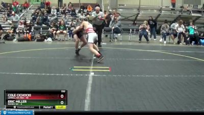 110 lbs Round 3 (4 Team) - Eric Miller, Romeo WC vs Cole Cichocki, Lowell WC Red