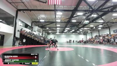 125 lbs Quarterfinal - Quentin Keen, Wabash vs Jeremy Sarter, Albion College