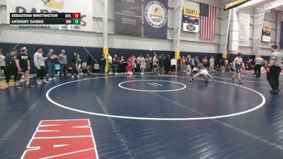 140 lbs Quarterfinal - Sebastian Whittington, Doylestown vs Anthony Daibes, River Edge