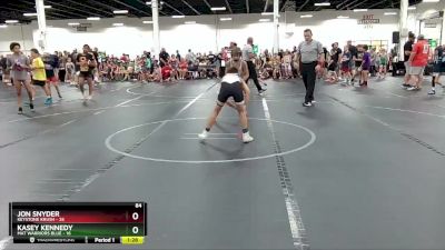 84 lbs Round 2 (6 Team) - Jon Snyder, Keystone Krush vs Kasey Kennedy, Mat Warriors Blue