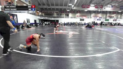 103 lbs Cons. Round 7 - Mia Zuniga, Colorado Mesa University vs Katey Valdez, McKendree University