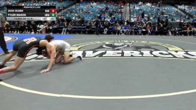 132 lbs Consi Of 16 #1 - Jack Olsen, Roseburg vs Tyler Mason, La Mirada