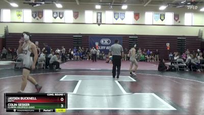 144 lbs Cons. Round 1 - Colin Sesker, Clarion-Goldfield-Dows vs Jayden Bucknell, NH/TV