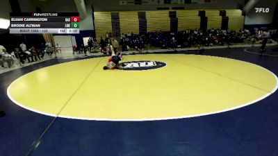 133 lbs 1st Place Match - Elijah Carrington, Belmont Abbey vs Brodie Altman, Liberty