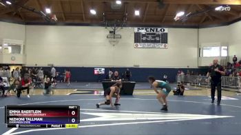 109 lbs Semifinal - Emma Baertlein, Southern Oregon University vs Nizhoni Tallman, Evergreen State