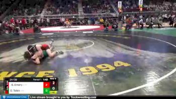 2A-138 lbs Quarterfinal - Gabe Emery, Kemmerer vs Dakota Tobin, Moorcroft