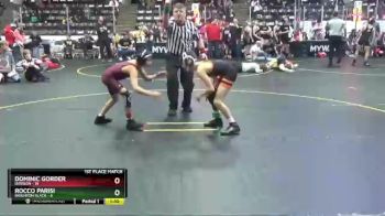 72 lbs Finals (8 Team) - Dominic Gorder, Davison vs Rocco Parisi, Brighton Black