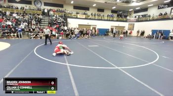 126 lbs Quarterfinal - Braden Johnson, Cumberland vs Cillian O Connell, Regis/Altoona
