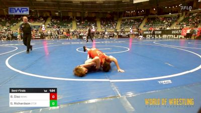 85 lbs Semifinal - Boaz Diaz, Big Game Wrestling Club vs Gage Richardson, Storm Wrestling Center