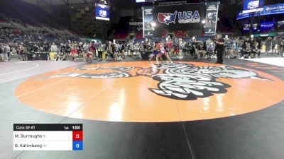 144 lbs Cons 32 #1 - Myles Burroughs, RI vs Brendon John Katimbang, NY