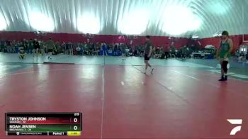 215 lbs Round 4 (10 Team) - Tryston Johnson, Waukon vs Noah Jensen, BBE/Waska 2