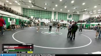 132 lbs Champ. Round 1 - Reece Whisenant, Greybull/Riverside vs Jake Hammer, Pinedale