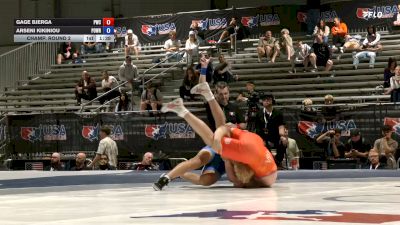 65 Finals kg Champ. Round 2 - Gage Bjerga, Pinnacle Wrestling Club vs Arseni Kikiniou, Poway Wrestling