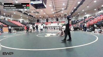 115 lbs Consolation - Hadley Bryan, Poteau High School Girls vs Addison Gibson, McAlester High School Girls