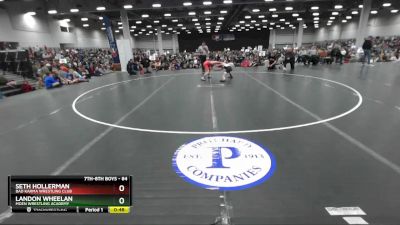 84 lbs Champ. Round 3 - Seth Hollerman, Bad Karma Wrestling Club vs Landon Wheelan, Moen Wrestling Academy