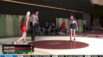120 lbs Round 2 - Jacob Zabka, Algona vs Emma Mathis, Clear Creek-Amana