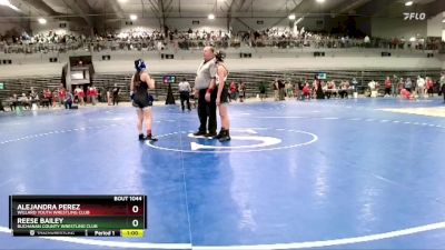 100 lbs 3rd Place Match - Reese Bailey, Buchanan County Wrestling Club vs Alejandra Perez, Willard Youth Wrestling Club