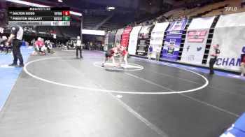 138 Class 1 lbs Cons. Round 3 - Dalton Doss, Tipton vs Preston Mallatt, Butler