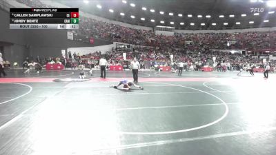100 lbs Champ. Round 2 - Jordy Bentz, Campbellsport vs Callen Samplawski, Chippewa Elite