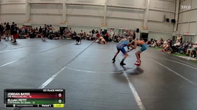 96 lbs Finals (2 Team) - Elijah Petit, Contenders WA Green vs Jordan Bates, The Wrestling Mill