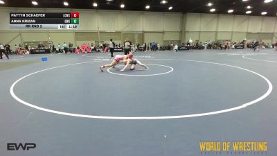 130 lbs Rr Rnd 2 - Paytyn Schaefer, Lost City Wrestling Club vs Anna KRIZAN, Girls With Grit 7-12