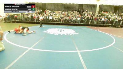 102 lbs 3rd Place - Natalie Andrade, The Hunt Wrestling Club vs Harper Booth, Cherokee