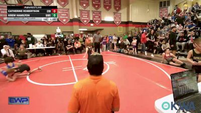 43 lbs Consi Of 4 - Catherine Robertson, Coweta Tiger Wrestling vs Krew Hamilton, Broken Arrow Wrestling Club