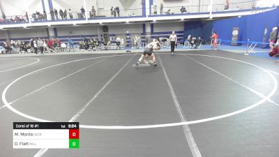 125 lbs Consi Of 16 #1 - Michael Manta, Sacred Heart University vs Dominic Flatt, Millersville University