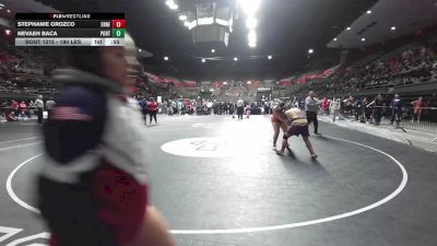 190 lbs Consi Of 8 #1 - Stephanie Orozco, Ernest Righetti vs Nevaeh Baca, Porterville
