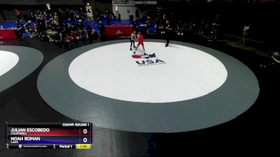 63 lbs 7th Place Match - Julian Escobedo, California vs Noah Roman, LAWC