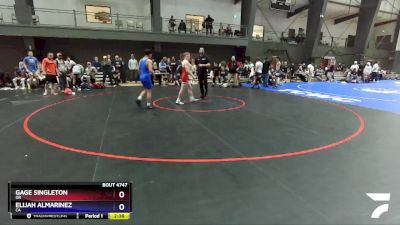 120 lbs Semifinal - Gage Singleton, OR vs Elijah Almarinez, CA