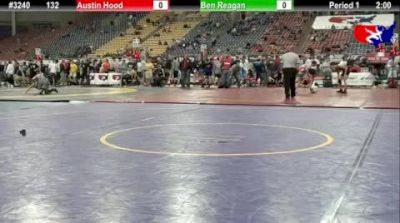 132 lbs champ-round-2 Austin Hood KS vs. Ben Reagan WI