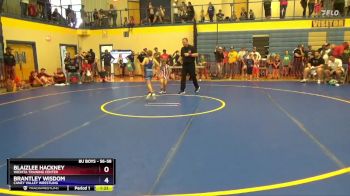 56-58 lbs Round 1 - BlaizLee Hackney, Wichita Training Center vs Brantley Wisdom, Caney Valley Wrestling