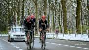 On-Site: As Snow Falls, Dozens Of Riders Pull Out Of 2022 Tour Of Flanders Including COVID-19 Positive Wout Van Aert