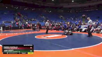 126 lbs Quarterfinals (8 Team) - Mateo Costello, Riverside (R.-Brookfield) vs Jake Hamiti, Joliet (Catholic Academy)