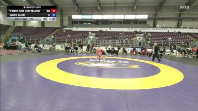 110 lbs Cons. Semi - Fenna Van Der Velden, New England College vs Abby Duke, Elmira College