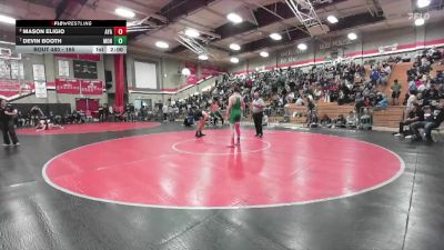 165 lbs Quarterfinal - Devin Booth, Monrovia vs Mason Eligio, Ayala