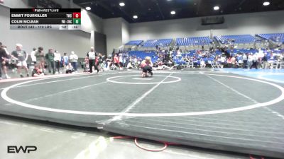 110 lbs Consolation - Emmit Fourkiller, Tahlequah Wrestling Club vs Colin Mclean, Purler Wrestling Academy