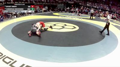 D3-132 lbs Cons. Round 1 - Christian Browning, Crooksville vs Wyatt Smith, Triad