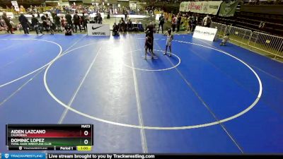 63 lbs Cons. Semi - Aiden Lazcano, California vs Dominic Lopez, Total Kaos Wrestling Club