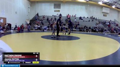 45 lbs Semifinal - Matthew Frodge, Contenders Wrestling Academy vs Mason Payton, Perry Meridian Wrestling Club