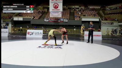 Schoolboys - 92 lbs 5th Place Match - Ajay Limon, California Grapplers vs Matteo Arriaga, Red Star Wrestling Academy