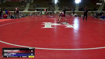 145 lbs Round 3 (3 Team) - Lilly Luttrell, Presbyterian vs Maegan Flaherty, Texas Woman`s University