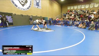 138 lbs Champ. Round 3 - Andrew Myers, Liberty (Bakersfield) vs Dawnoven Jimenez, Hanford