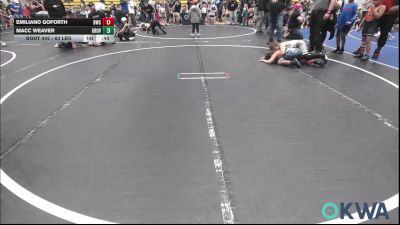 83 lbs Consi Of 8 #2 - Emiliano Goforth, Bartlesville Wrestling Club vs Macc Weaver, Grover Rains Wrestling Club