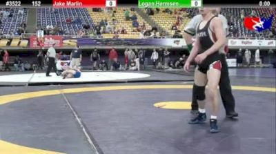 152 lbs cons-round-2 Jake Marlin IA vs. Logan Hermsen WI