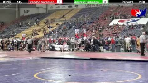 145 Champ-Round-3,Brandon Sorensen,IA vs Andrew Hartmann,WI