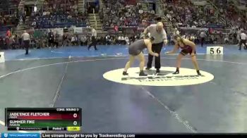 190 lbs Cons. Round 3 - Jade`ence Fletcher, Minot vs Summer Fike, Mandan